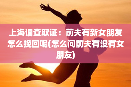 上海调查取证：前夫有新女朋友怎么挽回呢(怎么问前夫有没有女朋友)
